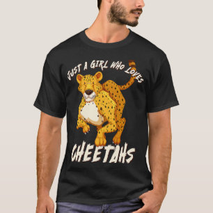 Camiseta Sólo una chica que ama a los guepardos gato más rá