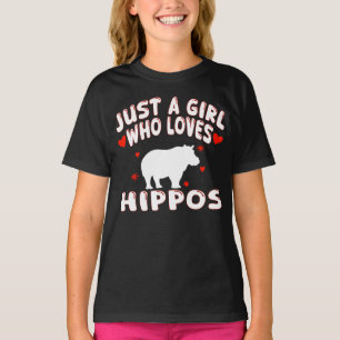 Camiseta Sólo una chica que ama a los hipopótamos