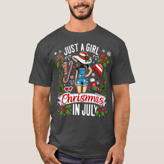 Camiseta Sólo Una Chica Que Ama A Los Navidades En Julio A