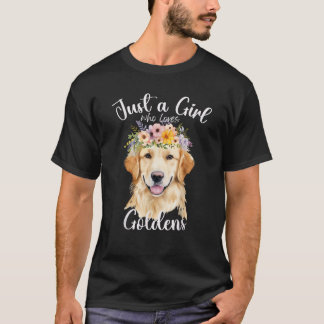 Camiseta Solo una chica que ama a los perros Golden Retriev