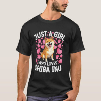 Camiseta Solo Una Chica Que Ama A Los Shiba Inus Mujeres Ch