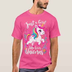 Camiseta Sólo Una Chica Que Ama A Los Unicornios
