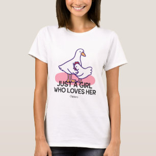 Camiseta Sólo una chica que ama a sus gallinas