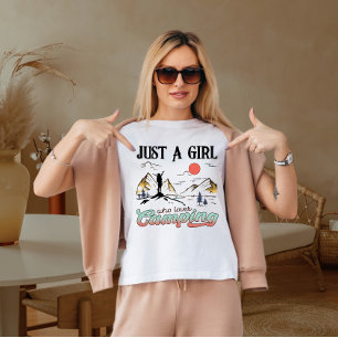 Camiseta Solo una chica que ama acampar