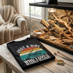 Camiseta Sólo una chica que ama al dragón barbudo puesta de