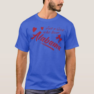Camiseta Solo una chica que ama Alabama Mujeres y niñas div