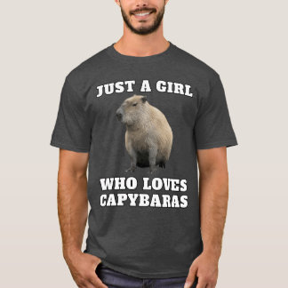 Camiseta Solo una chica que ama amigos carpinchos