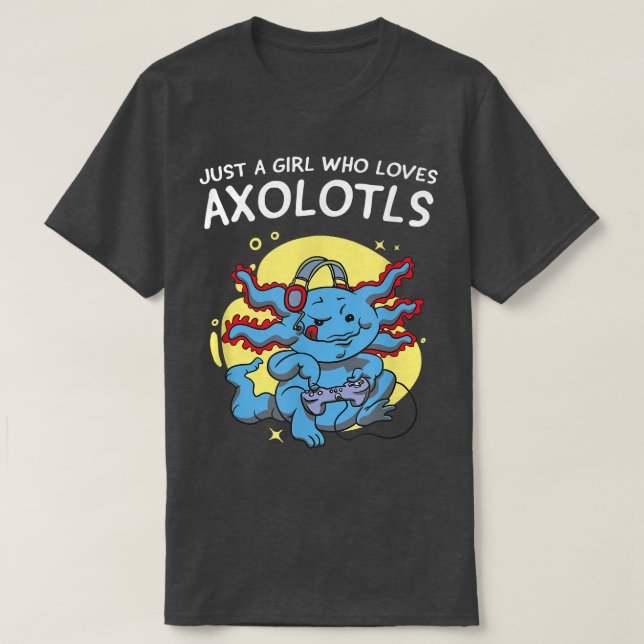 Camiseta Solo una chica que ama Axolotls Kawaii Lindo Anime (Diseño del anverso)