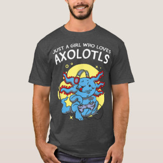 Camiseta Solo una chica que ama Axolotls Kawaii Lindo Anime