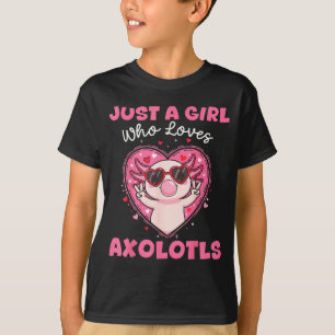 Camiseta Solo Una Chica Que Ama Axolotls Sungles Animal Ado