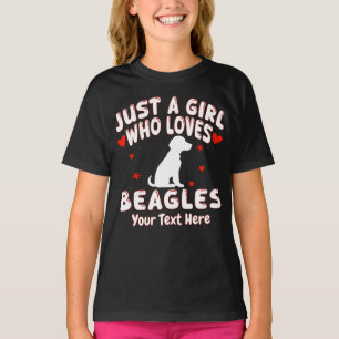 Camiseta Sólo Una Chica Que Ama Beagles Personalizados