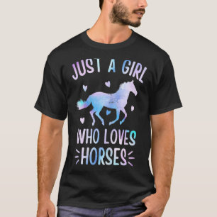 Camiseta Solo Una Chica Que Ama Caballos Caballo Lindo