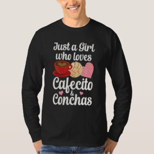 Camiseta Sólo una chica que ama Cafecito & Conchas español