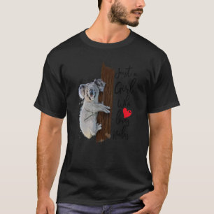 Camiseta Solo una Chica que ama el acuarela de Koalas Koala