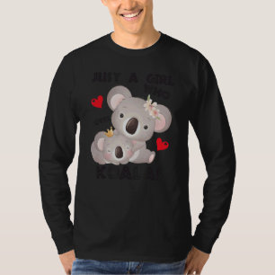 Camiseta Solo una Chica que ama el acuarela de Koalas Koala