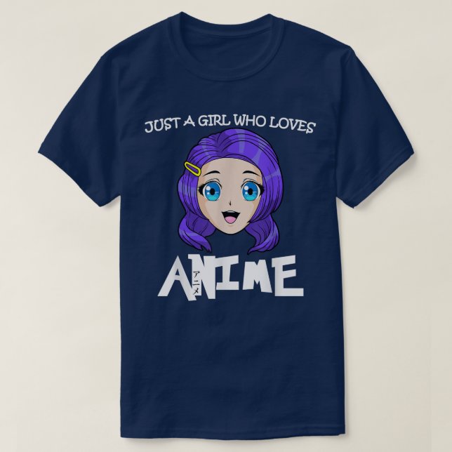 Camiseta Solo una chica que ama el anime, divertido amante  (Diseño del anverso)