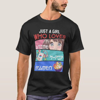 Camiseta Solo una chica que ama el anime K Pop Ramen Amante