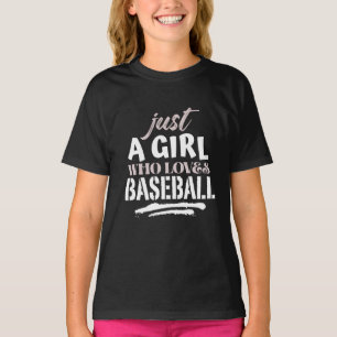 Camiseta solo una chica que ama el béisbol