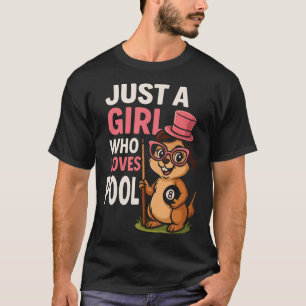 Camiseta Solo una chica que ama el billar Piscina Jugador G