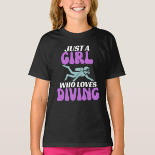 Camiseta solo una chica que ama el buceo