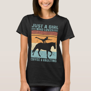 Camiseta Sólo Una Chica Que Ama El Café & Caballo De Saltos