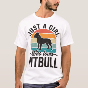 Camiseta Sólo una chica que ama el diseño de perro vintage