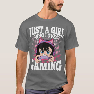 Camiseta Solo una chica que ama el juego divertido Videojug