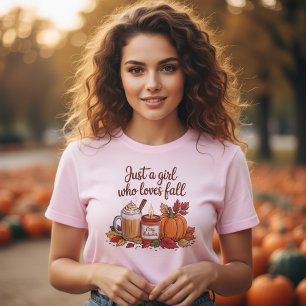 Camiseta Solo una chica que ama el otoño" Acogedores ambien