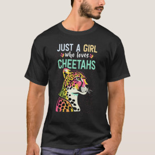 Camiseta Sólo Una Chica Que Ama Estampado De Guepardos Gran