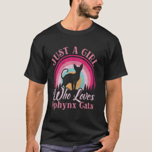 Camiseta Solo Una Chica Que Ama Gatos Sphynx Mujeres Chicas