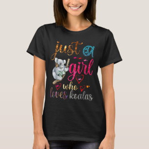Camiseta Solo una chica que ama Koala Bear Papá Mamá Chico 