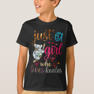Camiseta Solo una chica que ama koala papá mamá chico koala