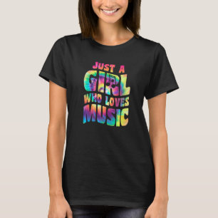 Camiseta Solo una chica que ama la música Cantante Cita Mús