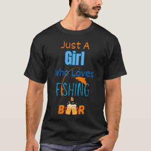 Camiseta Solo una chica que ama la pesca, amor clásico por