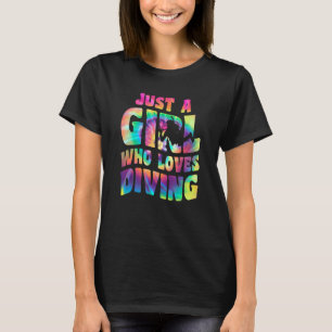 Camiseta Solo Una Chica Que Ama La Ropa De Buceo Buceo Scub