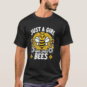 Camiseta Solo Una Chica Que Ama Las Abejas Adorable Amante
