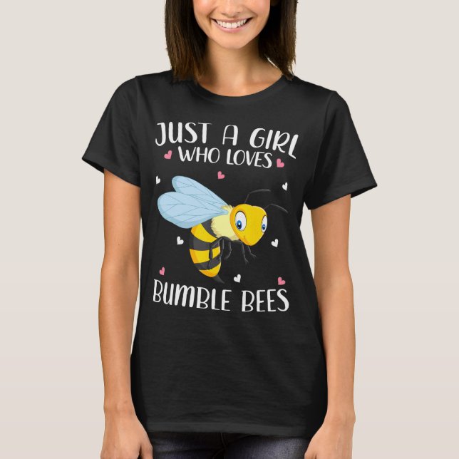 Camiseta Sólo una Chica que ama las abejas de burbujas por  (Anverso)