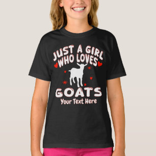 Camiseta Solo Una Chica Que Ama Las Cabras Personalizado