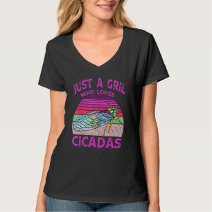 Camiseta Solo Una Chica Que Ama Las Cigarras Entomólogos 3
