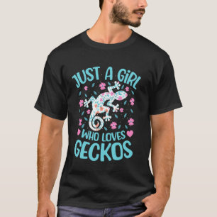 Camiseta Solo una chica que ama las flores de geckos mujere