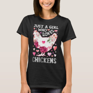 Camiseta Solo una chica que ama las gallinas Silueta de pol