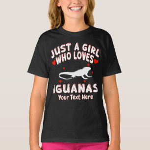 Camiseta Solo Una Chica Que Ama Las Iguanas Personalizadas