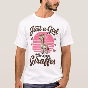 Camiseta Solo una chica que ama las jirafas diseño de camis