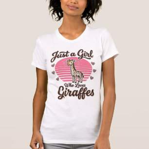 Camiseta Solo una chica que ama las jirafas Diseño de camis