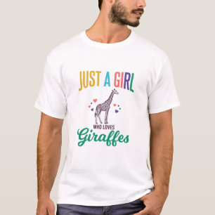 Camiseta Solo una chica que ama las jirafas Diseño vectoria
