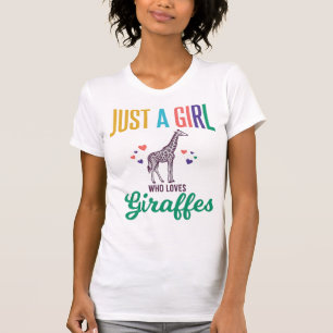 Camiseta Solo una chica que ama las jirafas Diseño vectoria