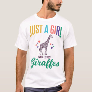 Camiseta Solo una chica que ama las jirafas diseño vectoria