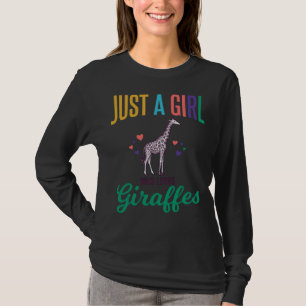 Camiseta Solo una chica que ama las jirafas Diseño vectoria