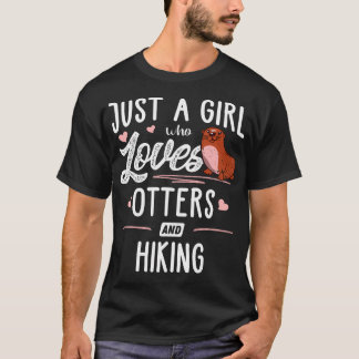 Camiseta Solo Una Chica Que Ama Las Nutrias Y Regalo De Sen