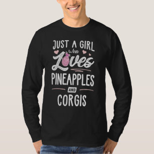 Camiseta Sólo Una Chica Que Ama Las Piñas Y Las Mujeres De 